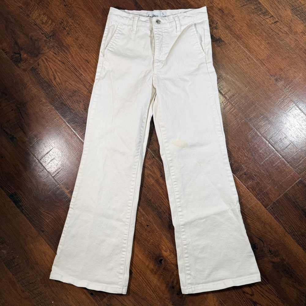 Sam Edelman Bay Flare Trouser Jeans White High Rise Size 26
